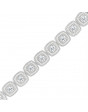Cushion Shape Design Diamond Bracelet in 9ct White Gold with Princess Cut Diamonds